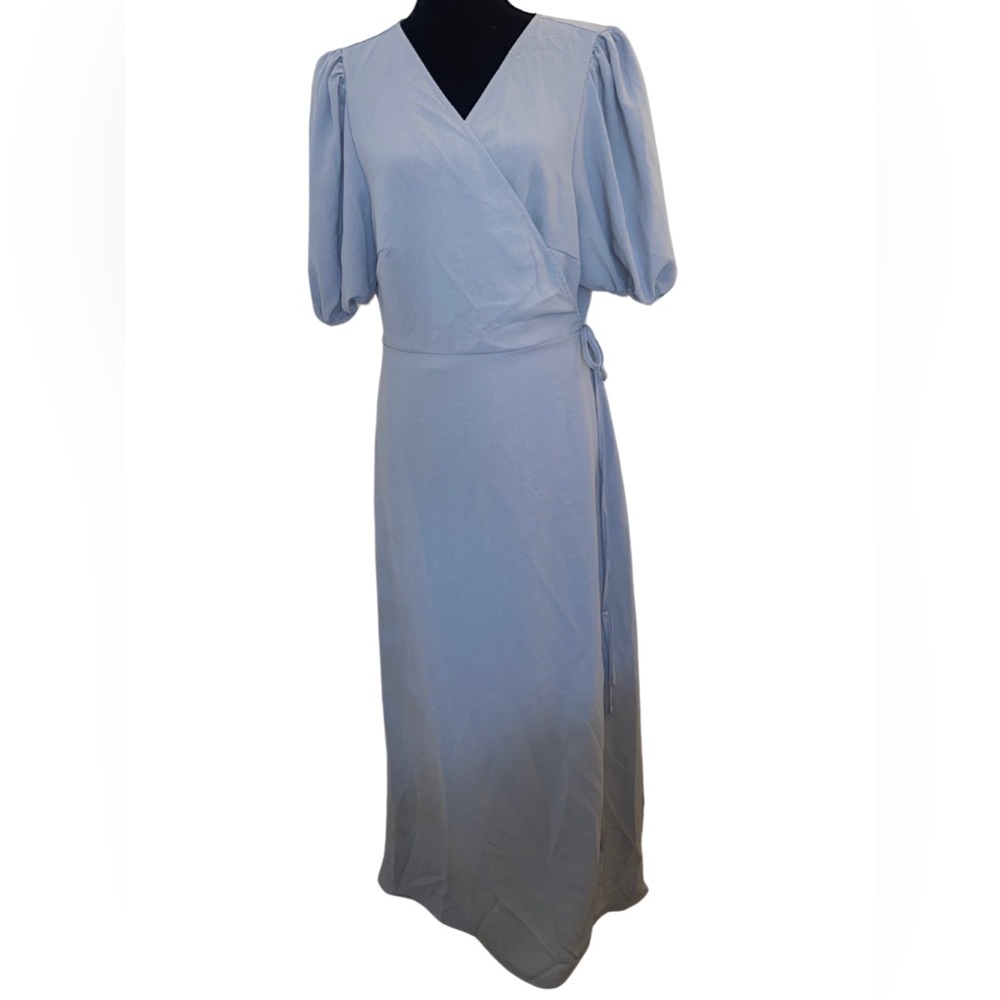 NWOT Blue Wrap Maxi Dress
